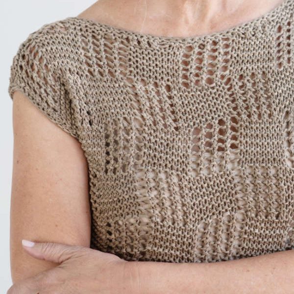 Free Knitting Pattern for a Lace Women’s Tee Iras