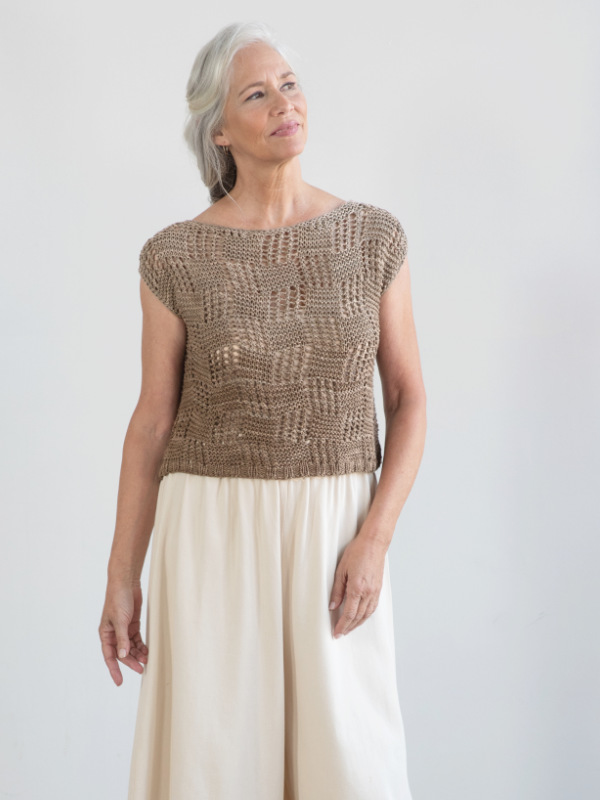 Free Knitting Pattern for a Lace Women's Tee Iras