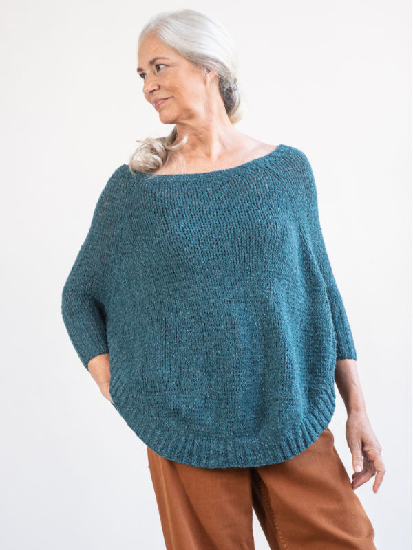 Free Knitting Pattern for a Ladies Top Rosaline