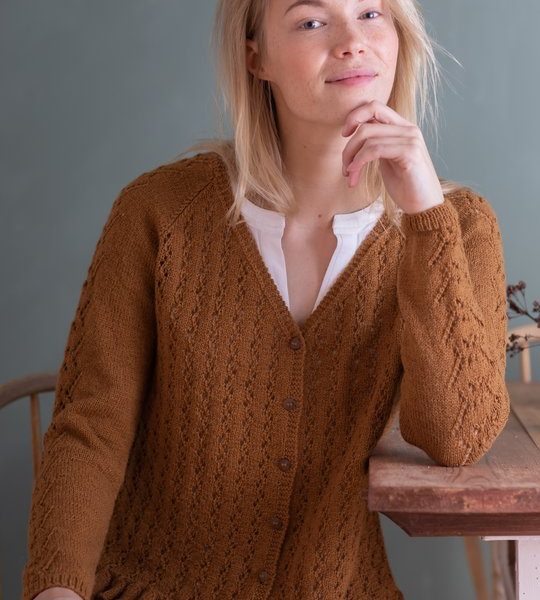 Free Knitting Pattern for a Women’s cardigan with raglan sleeves