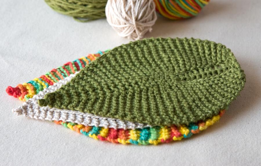 Free Knitting Patterns for Cotton Yarn Leaf Washcloth
