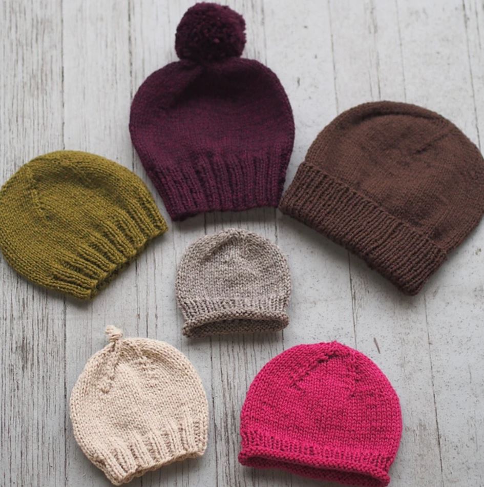 Free and easy knitting pattern for beanies