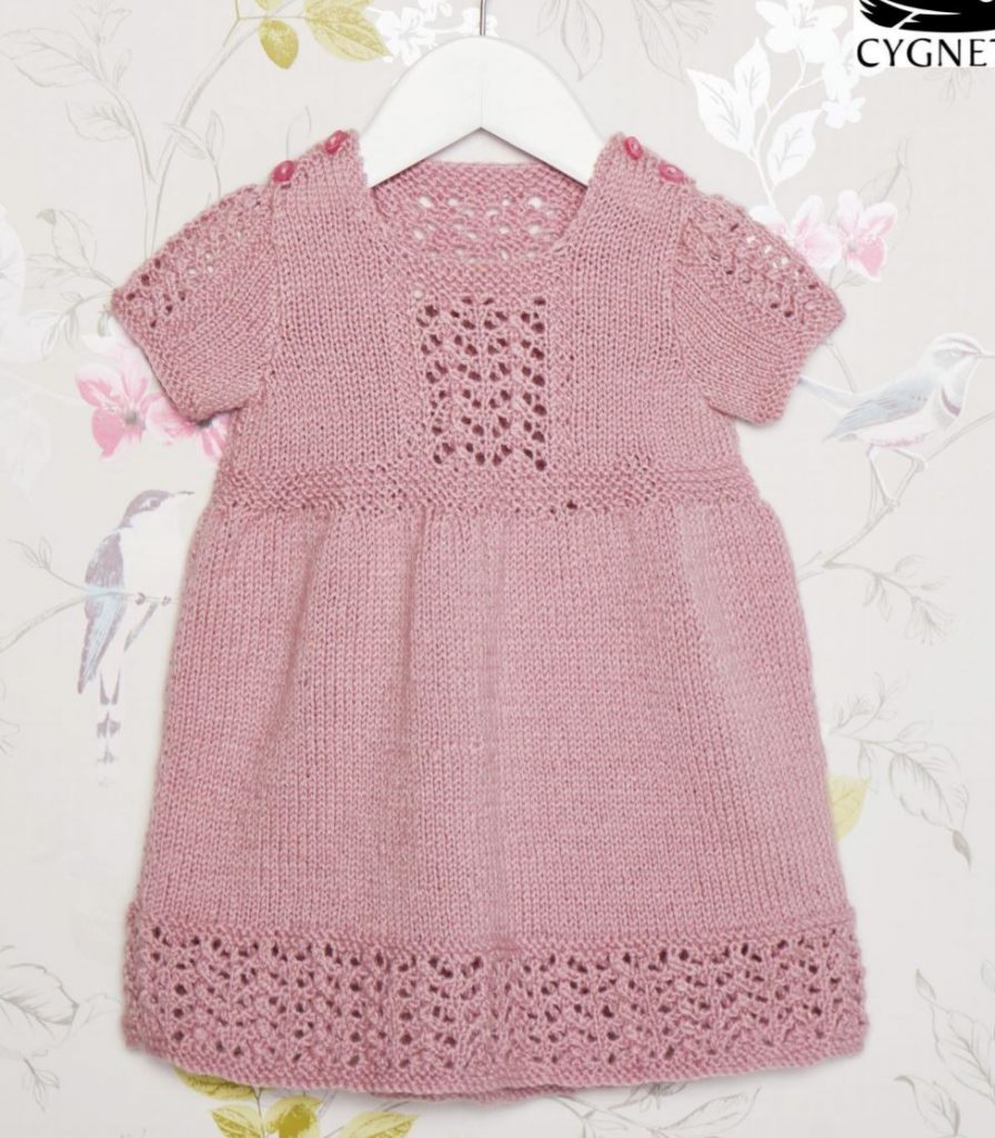 Free knitting pattern for a baby dress