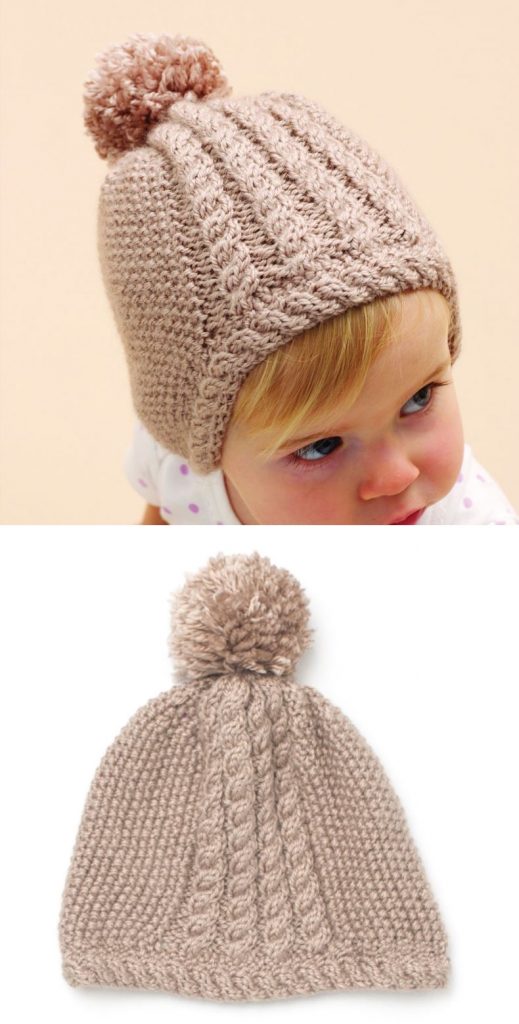 Free knitting pattern for a cute baby hat