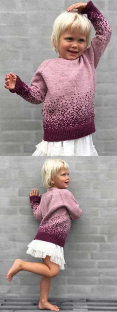 Free knitting pattern for a girls sweater pullover