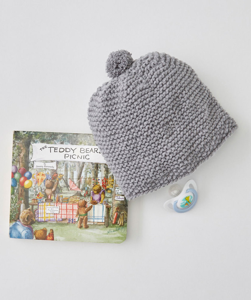 Free knitting pattern for an easy baby hat