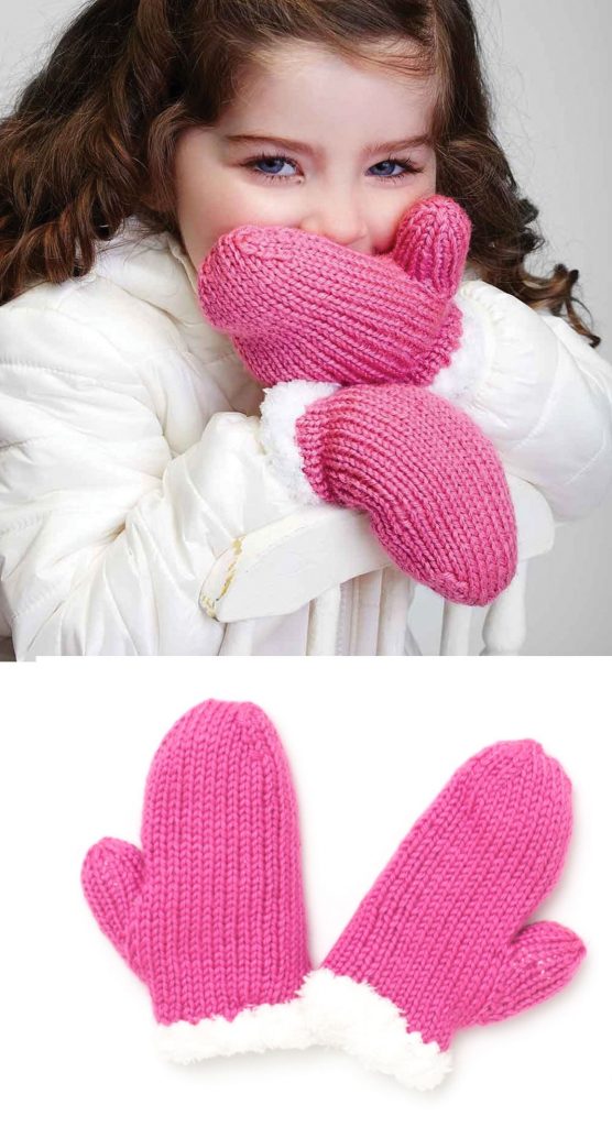 Free knitting pattern for girls mittens