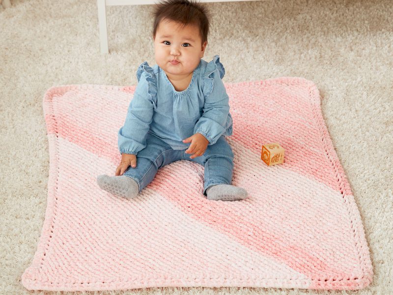 Free Knitting Pattern for a Beginner Corner to Corner Garter Knit Blanket
