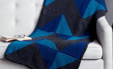 Free Knitting Pattern for a Graphic Chevron Blanket