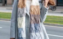 Free Knitting Pattern for a Big Paint Scarf