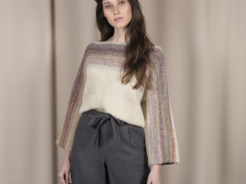 Free Knitting Pattern for a Boatneck Jumper for Women