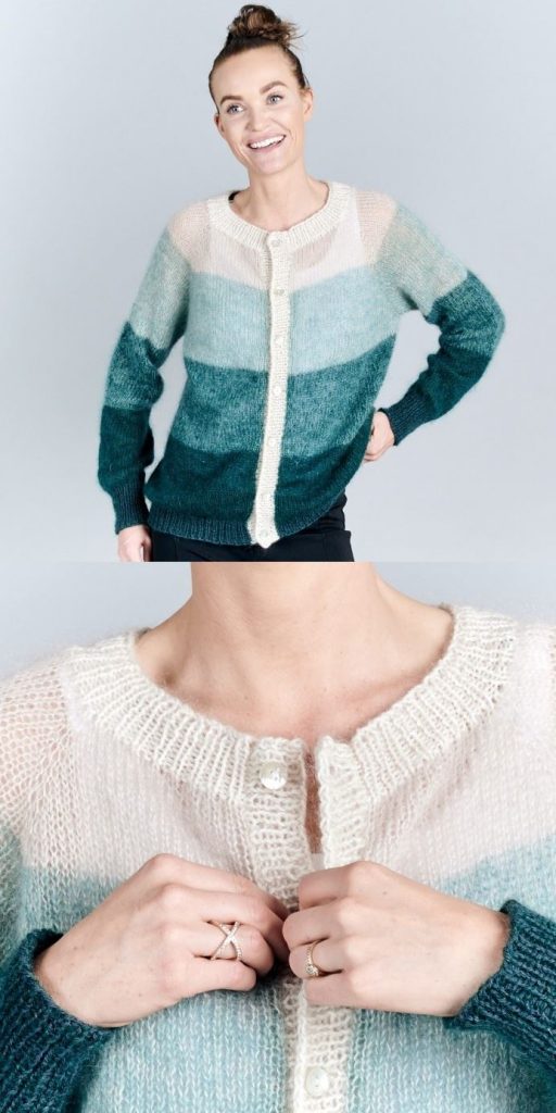 Free Knitting Pattern for a Fade Cardigan for Women