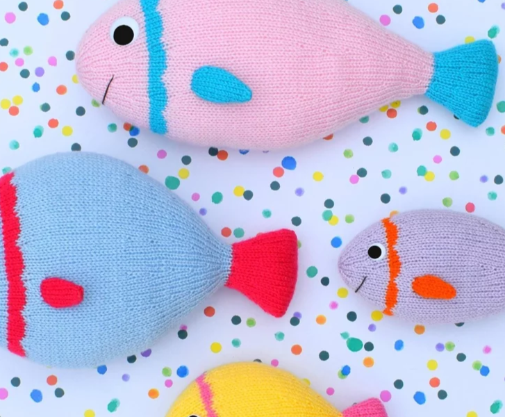 Free Knitting Pattern for a Fish Toy