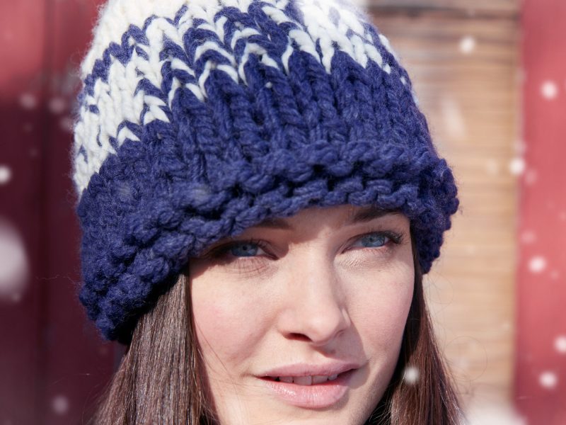 Free Knitting Pattern for a Gradient Hat in Bulky Yarn