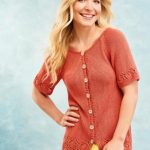Free Knitting Pattern for a Lace Border Summer Cardigan