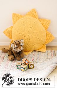 Free Knitting Pattern for a Sunny Nap Pillow for Kids