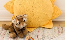 Free Knitting Pattern for a Sunny Nap Pillow for Kids