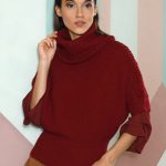 Free Knitting Pattern for a Trapeze Pullover With a Turtleneck