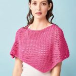 free knitting pattern for an easy Summer poncho for women