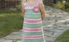 Free Knitting Pattern for a Girl’s Picot Sundress