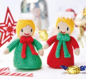 Free Knitting Pattern for Christmas Angels