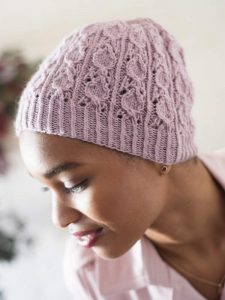 Free Knitting Pattern for Freshwater, a Ladies Lace Beanie