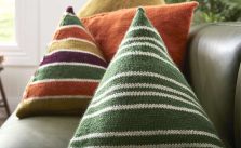 Free Knitting Pattern for Triangle Cushions