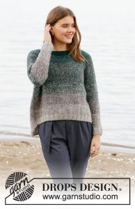 Free Knitting Pattern for a Forest Shadows Sweater with Raglan