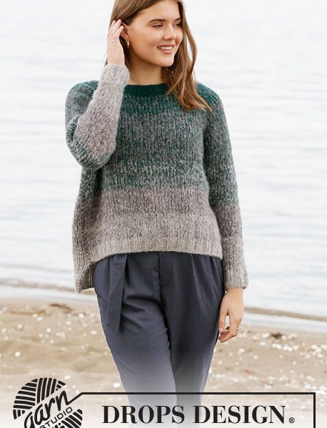 Free Knitting Pattern for a Forest Shadows Sweater with Raglan