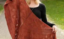 Free Knitting Pattern for a Lacey Laurels Shawl with Matching Hat