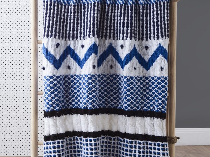 Free Knitting Pattern for a Spot Saver Sampler Throw