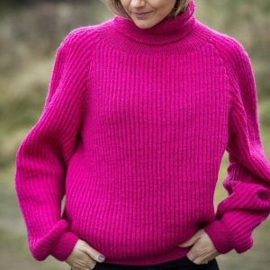 Free Knitting Pattern for a Sweater in Fisherman’s Rib
