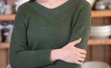 Free Knitting Pattern for a Women’s Classic V-Neck Sweater