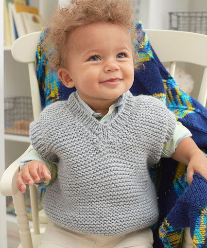 Free knitting pattern for a baby garter vest