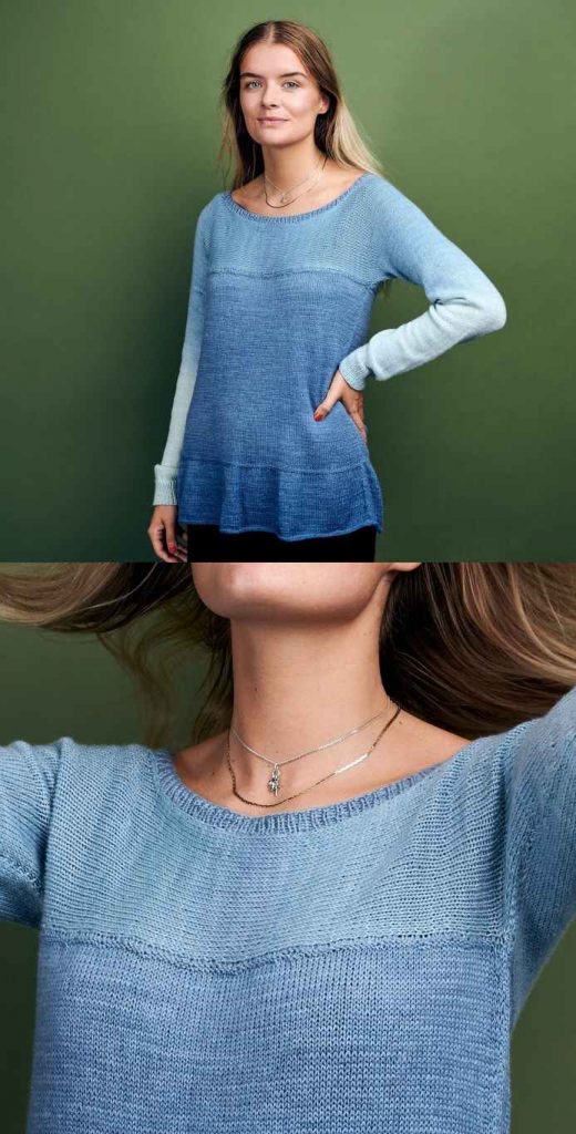 Free knitting pattern for a ladies tunic