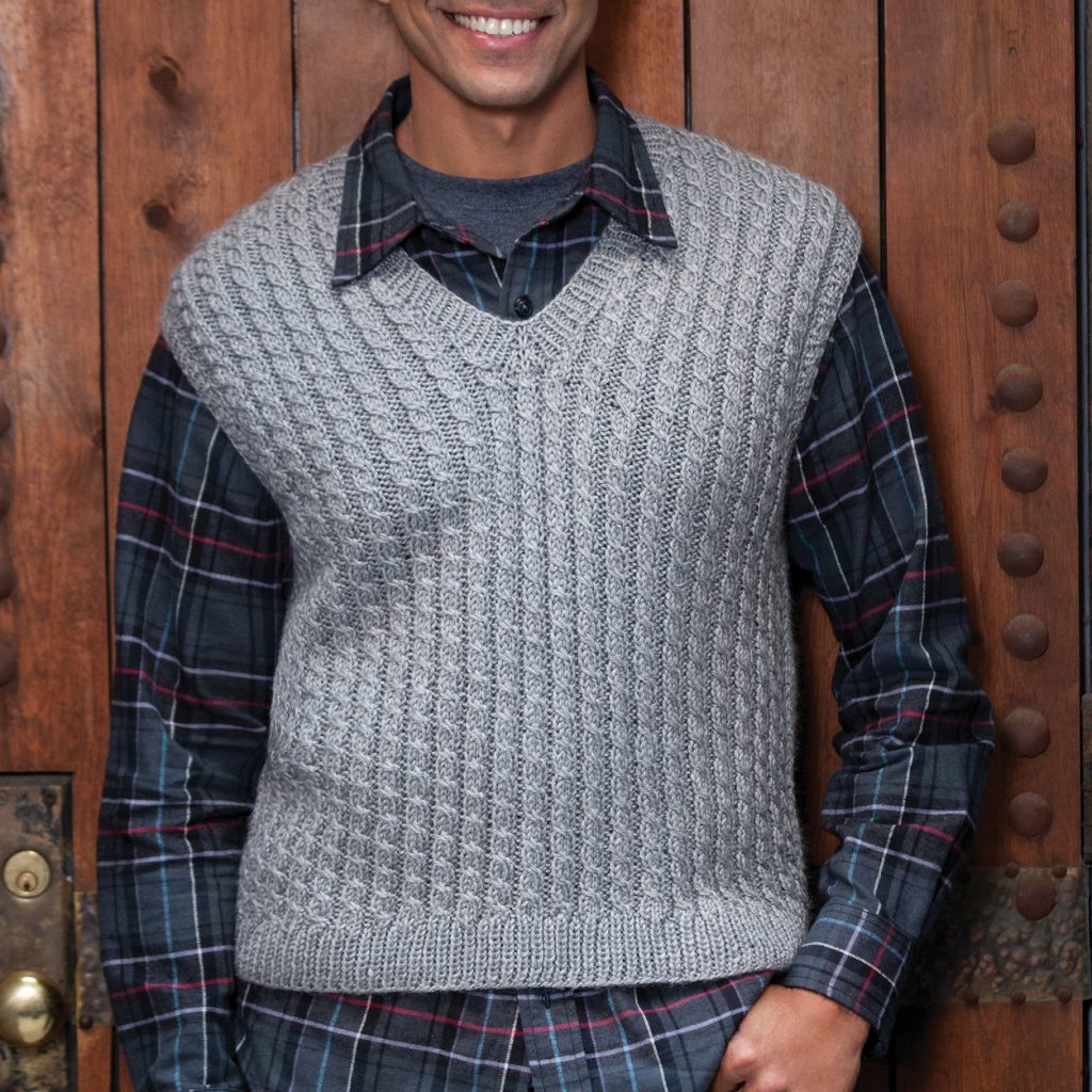 Knitting Pattern V Neck Vest - Mike Natur