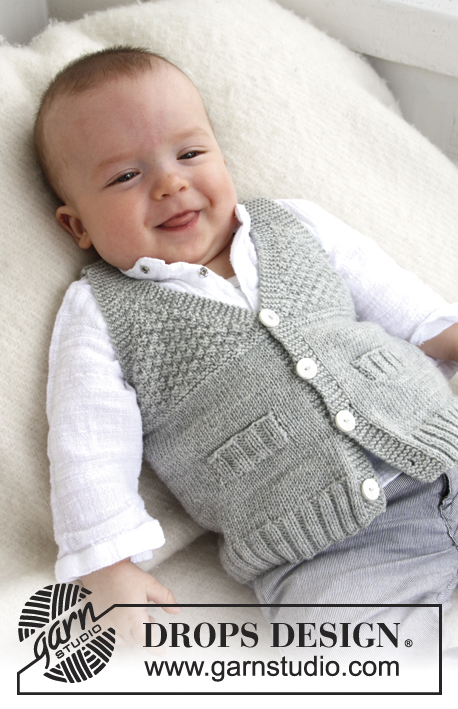 Free knitting pattern for a vest for baby and toddler