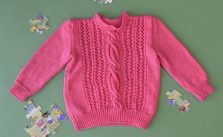 Free Knitting Pattern for a Child’s Sweater Taffy Twist