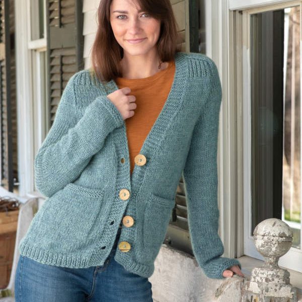 Free Knitting Pattern for a Women’s Cardigan Headland