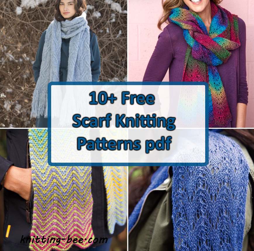 Scarves Knitting Bee 419 Free Knitting Patterns