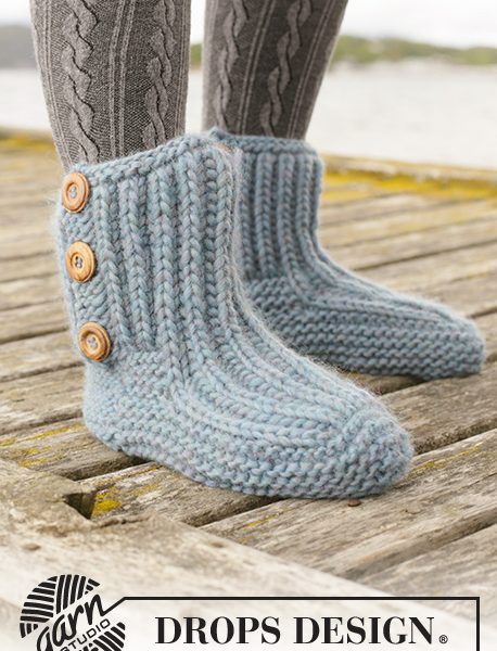 Free Knitting Pattern for Beyond Boots Knit Slippers