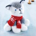 free knitting pattern for a toy dog husky