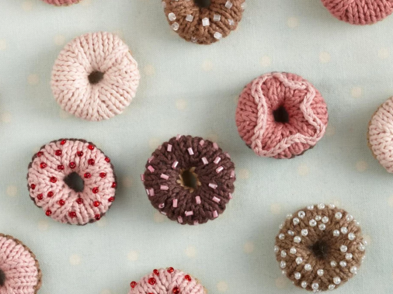 Free Knitting Pattern for Tiny Little Doughnuts