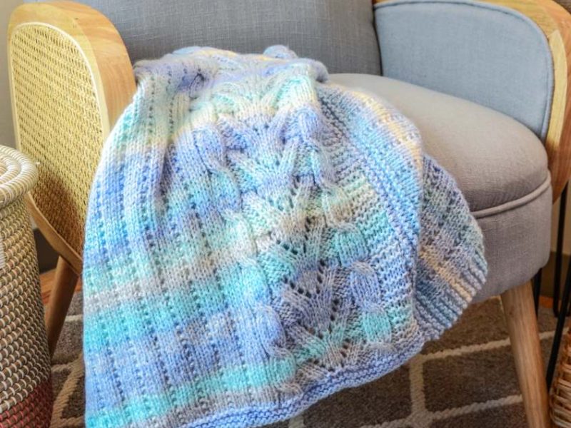 Free Knitting Pattern for Cora Cable Throw