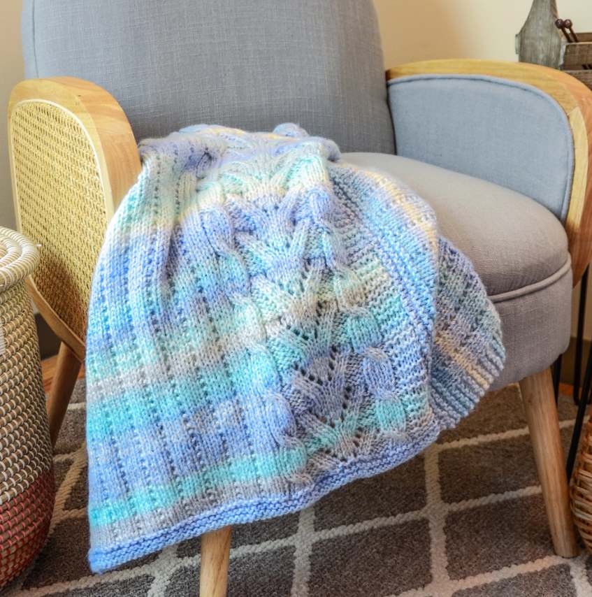 Free Knitting Pattern for Cora Cable Throw