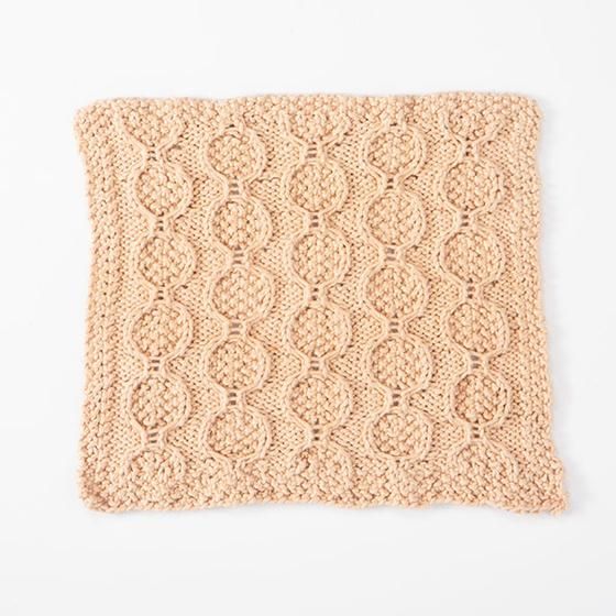 Free Knitting Pattern for a Cable Twist Dishcloth