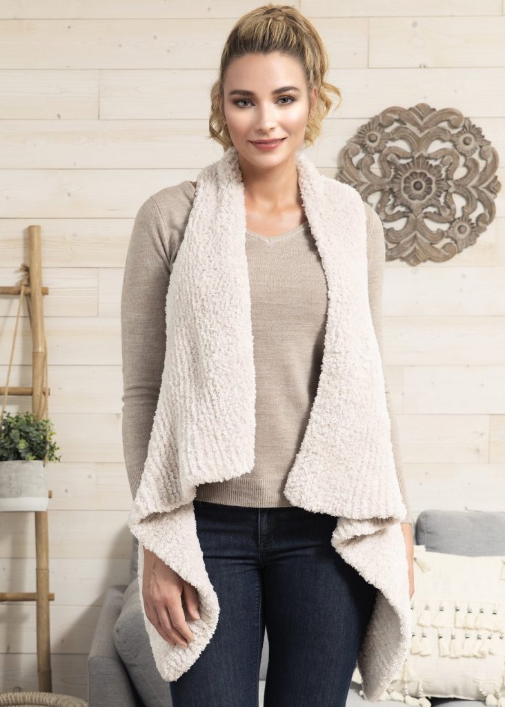 Free Knitting Pattern for a Drape Front Vest