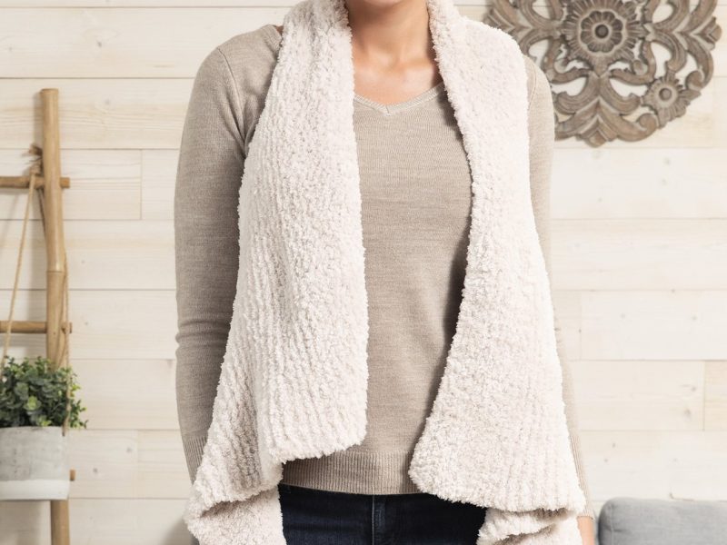 Free Knitting Pattern for a Drape Front Vest