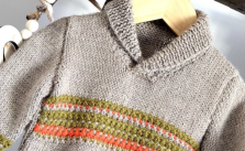 Free Knitting Pattern for a Rustic Sweater for Little Ones