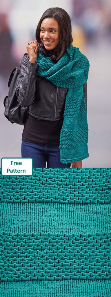 Free Scarf Knitting Patterns pdf textured scarf